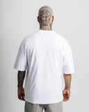 Camiseta para hombre básica blanca oversize
