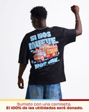Camiseta Negra Oversize - Si Nos Mueve Nos Une