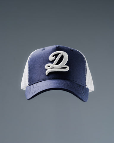 gorra beisbolera azul para hombre con malla dynamo