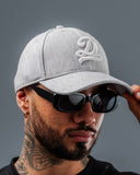 Gorra Gris Claro Con Bordado Frontal DNM