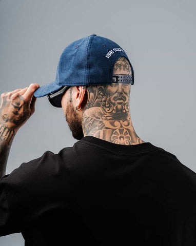 Gorra Para Hombre Azul Con Estampado