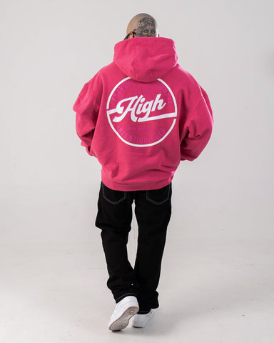 Hoodie Oversize Con Capucha Fucsia