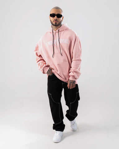 Hoodie Oversize Con Capucha Rosado Under