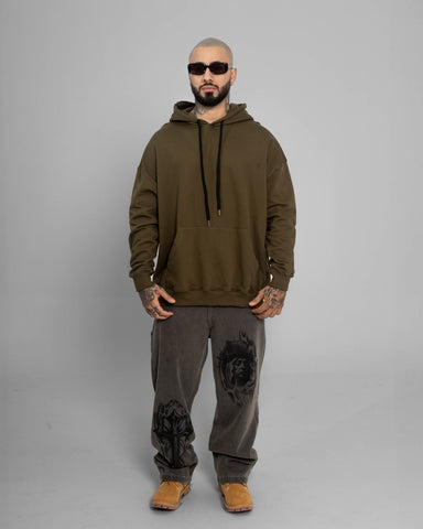 Hoodie Oversize Essential Olive