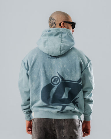 Hoodie Acid Wash Raw Lines