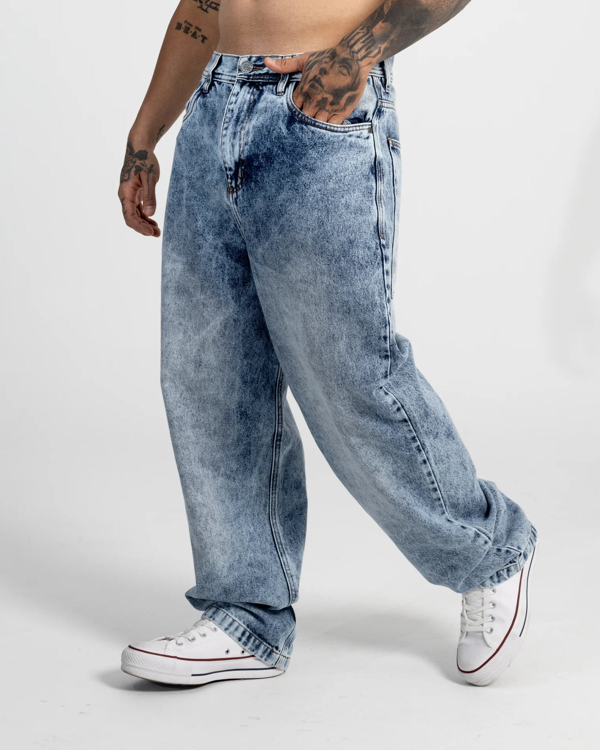 Jean Baggy Ice Washed