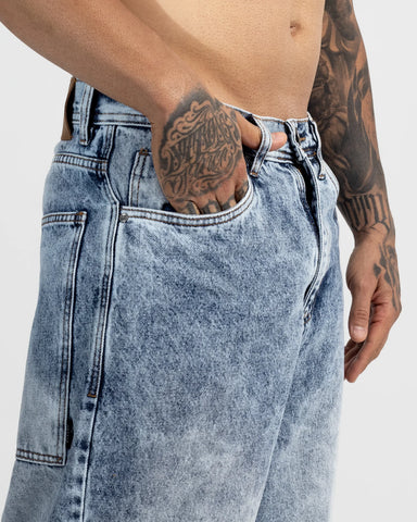 Jean Baggy Ice Washed