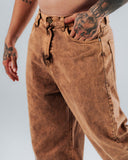 Jean Beige Con Efecto Lavado