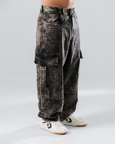 Jeans Baggy Cargo Acid Wash