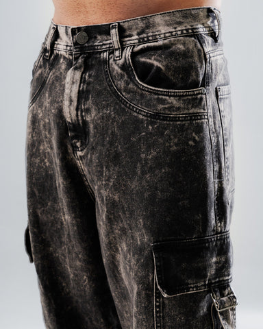 Jeans Baggy Cargo Acid Wash