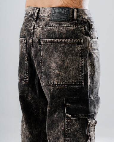 Jeans Baggy Cargo Acid Wash