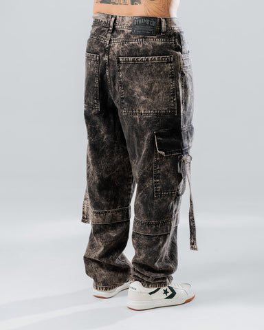 Jeans Baggy Cargo Acid Wash