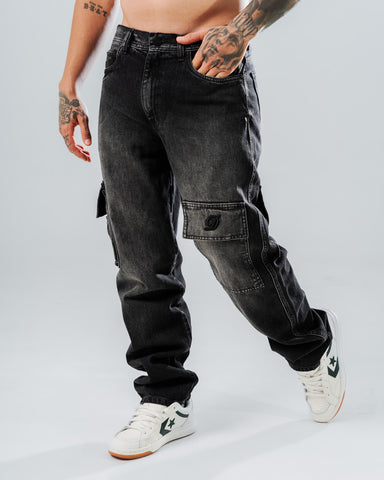Jeans Baggy Cargo Black