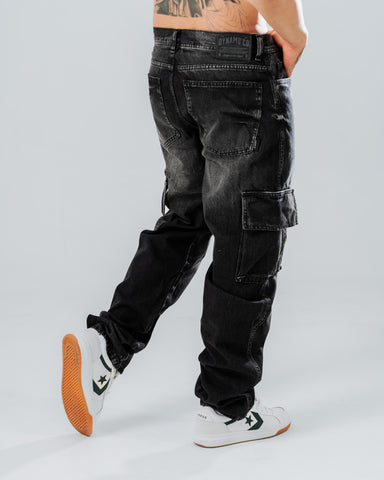 Jeans Baggy Cargo Black