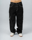 Jeans Baggy Cargo Black Stitch