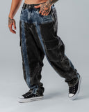 Jeans Baggy Cargo Doble Tono