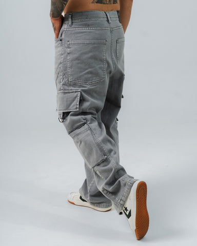 Jeans Baggy Gris Lavado Urbano