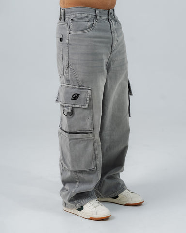 Jeans Baggy Gris Lavado Urbano