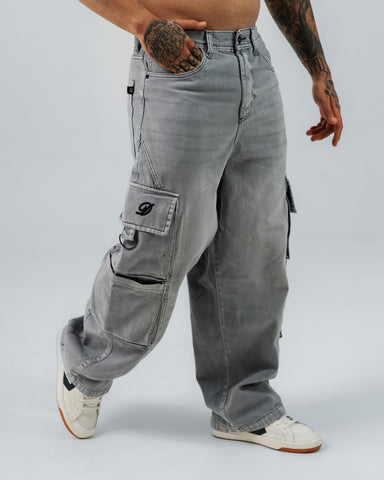 Jeans Baggy Gris Lavado Urbano