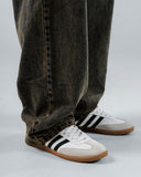 Jeans Baggy Azul Con Efecto Lavado