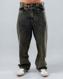 Jeans Baggy Azul Con Efecto Lavado