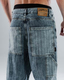 Jeans Baggy Patchwork Jacquard