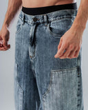 Jeans Baggy Patchwork Jacquard