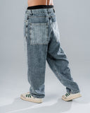 Jeans Baggy Patchwork Jacquard