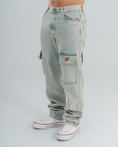 Jeans Baggy Washed Blue