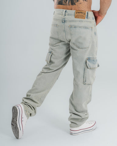Jeans Baggy Washed Blue