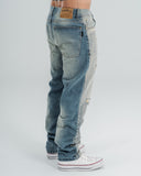Jeans Azul Regular Distressed