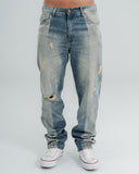 Jeans Azul Regular Distressed