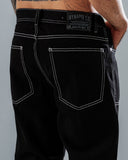 Jeans Regular Negro Contraste