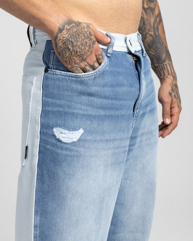 Jean Baggy Two Tone Flow