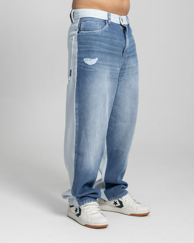 Jean Baggy Two Tone Flow