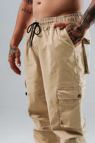 Jogger Para Hombre Cargo Básico Caqui