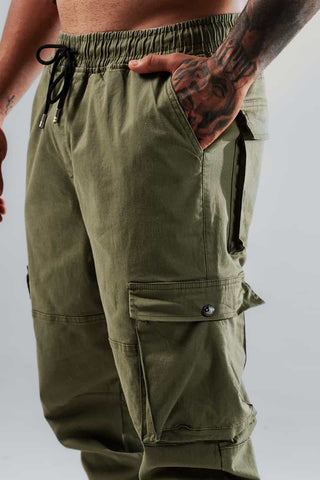 Jogger Para Hombre Cargo Básico Verde