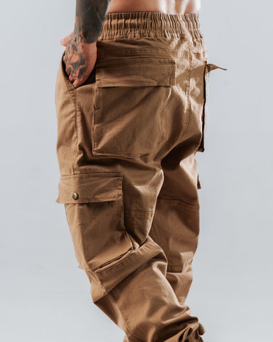 Jogger Para Hombre Cargo Caqui