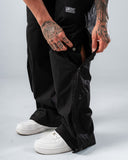 Jogger Para Hombre Negro Con Broches Laterales