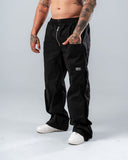 Jogger Para Hombre Negro Con Broches Laterales