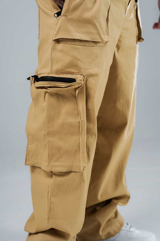 Jogger Para Hombre Straight Caqui - bota Ajustable