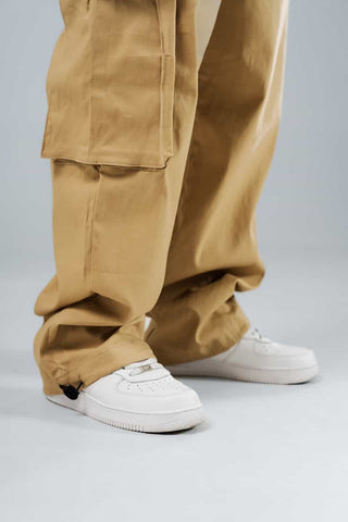 Jogger Para Hombre Straight Caqui - bota Ajustable