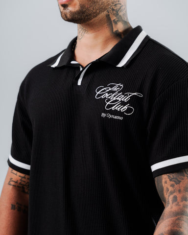 Polo Para Hombre Regular Negro The Coktail Club