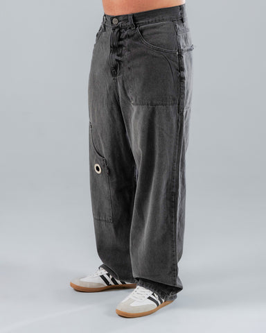 Jeans Baggy Para Hombre Negro Bolsillo Lateral