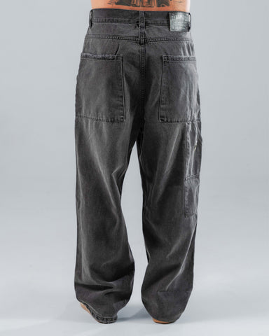 Jeans Baggy Para Hombre Negro Bolsillo Lateral