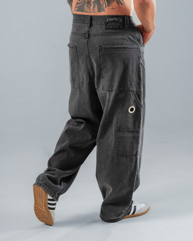 Jeans Baggy Para Hombre Negro Bolsillo Lateral