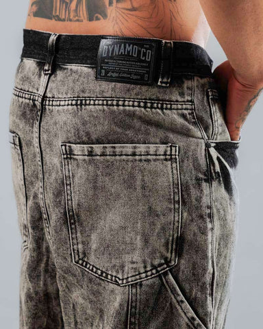 Jeans Baggy Para Hombre Carpintero Negro