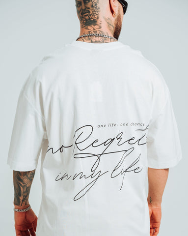 Camiseta Oversize Blanco No Regrets