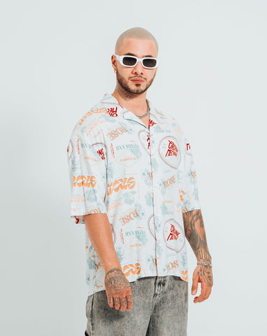 Camisa Para Hombre Oversize Crudo Grow