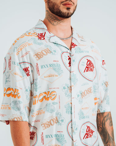 Camisa Para Hombre Oversize Crudo Grow